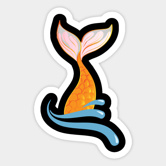 Mermaid Fin | Fins Mermaids Sea Swimming Swim Team Sticker by DesignatedDesigner